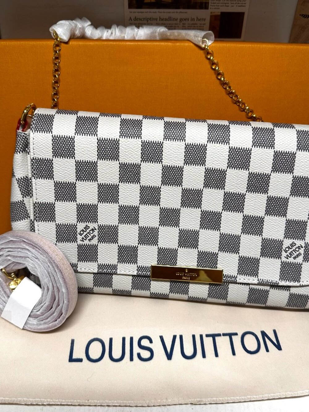 Louis Vuitton LV Favorite Damier Azur bag